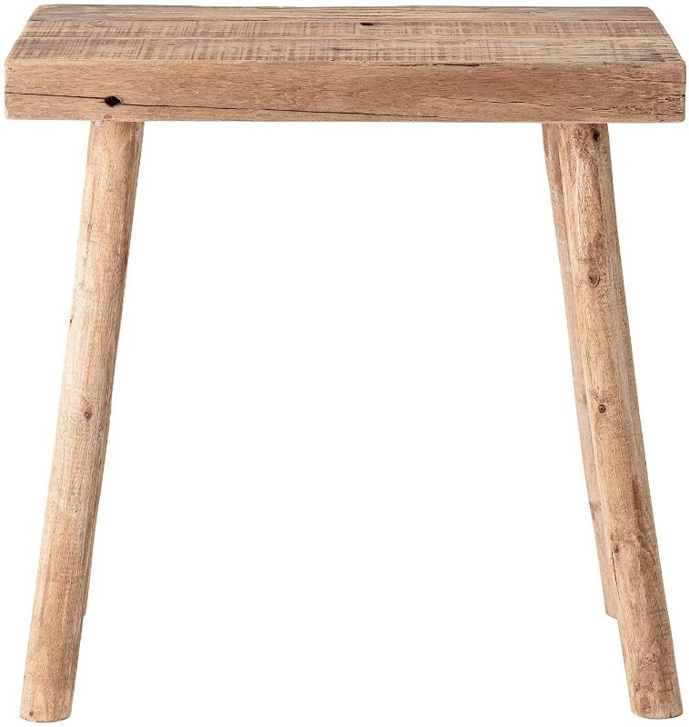 Photo 1 of **1 LEG IS BROKEN** 
Bloomingville Reclaimed Wood Stool, Natural

