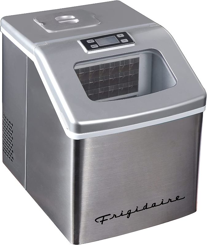Photo 1 of **USED**
FRIGIDAIRE EFIC452-SS 40 Lbs Extra Large Clear Maker, Stainless Steel, Makes Square Ice
