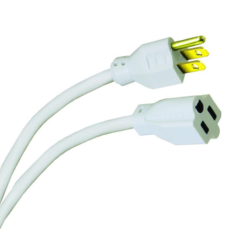 Photo 1 of 15 Ft. 16/3 Indoor/Outdoor Extension Cord, White
