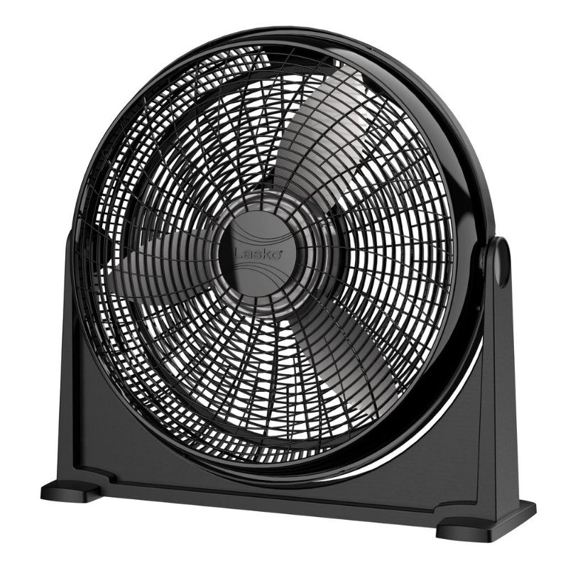 Photo 1 of Lasko 20 in. 3-Speed Air Circulator Floor Fan, Black
