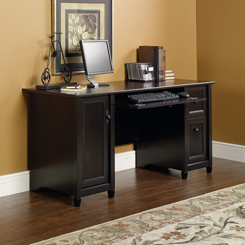 Photo 1 of Sauder Edge Water Computer Desk, L: 59.06" x W: 23.23" x H: 29.02", Estate Black Finish
(Parts Only)