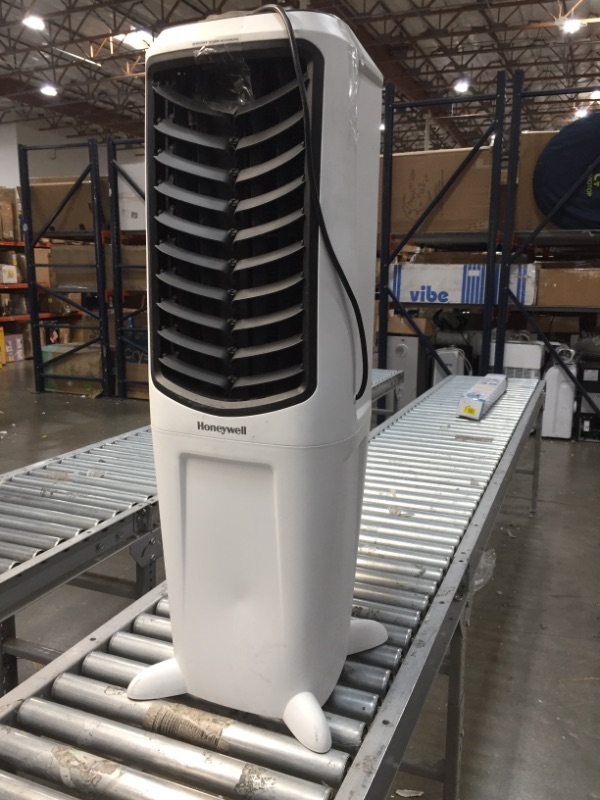 Photo 2 of Honeywell 470-588 CFM Portable Evaporative Tower Cooler with Fan, Humidifier & Remote, 43.5" TC30PEU, White
