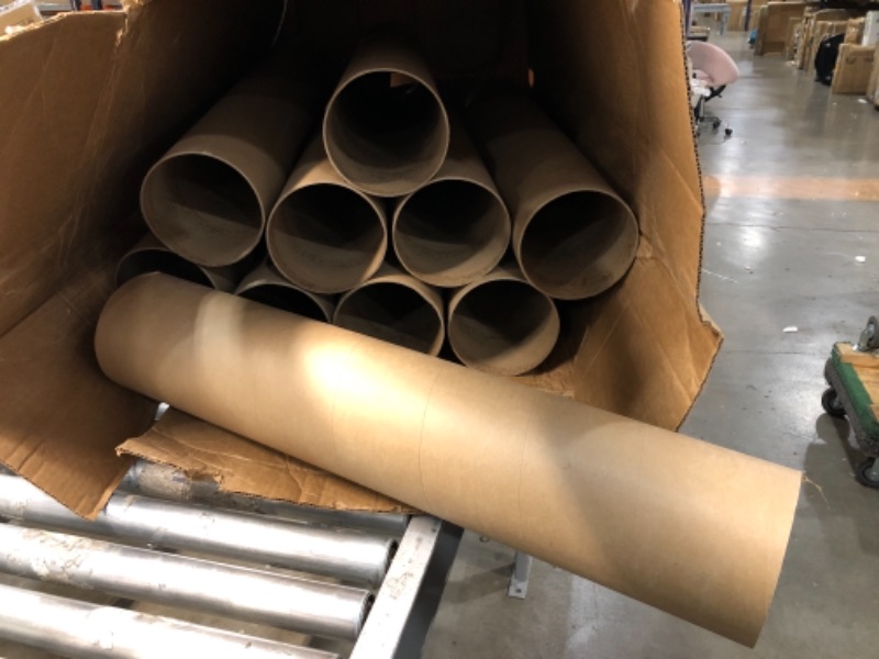 Photo 2 of Brown Cardboard Tubes for Crafts (6''x31'' 10 Pack)