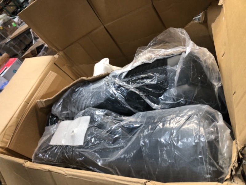 Photo 1 of LaZBoy Big & Tall Executive Office Comfort Core Cushions, Ergonomic High-Back Chair with Solid Wood Arms, Bonded Leather, Black
