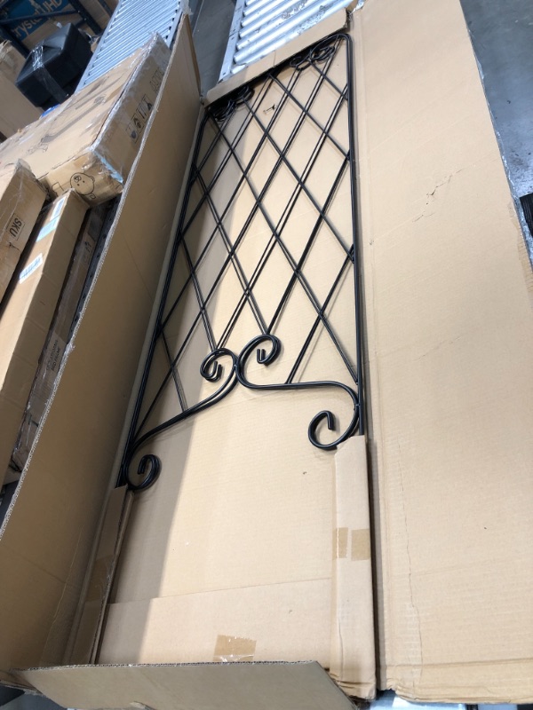 Photo 1 of Amagabeli 2 Pack Garden Trellis for Climbing Plants 60" x 18" Rustproof Black Iron Potted Vines Vegetables Vining Flowers Patio Metal Wire Lattices Grid Panels for Ivy Roses Cucumbers Clematis GT04
