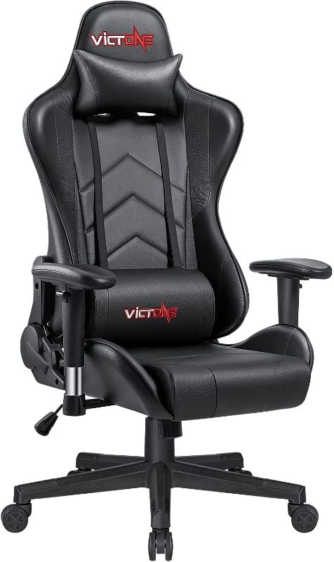 Photo 1 of VICTONE Gaming Chair Ergonomic Office Chair High Back PC Computer Chair Large Size Comfy Swivel Chair with Headrest and Lumbar Support (Black)
