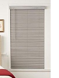 Photo 2 of Cordless 2-Inch Faux Wood Blind, 42W X 64L 
DRIFTWOOD GREY 