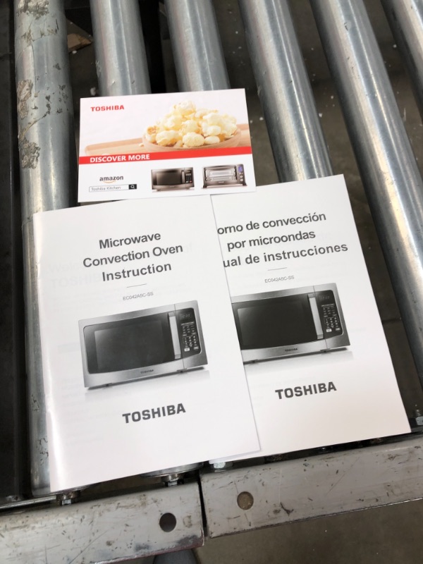 Photo 3 of Toshiba EC042A5C-SS Countertop Microwave Oven with Convection, Smart Sensor, Sound On/Off Function and LCD Display, 1.5 Cu.ft, Stainless Steel