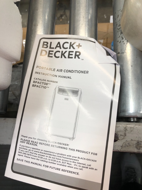 Photo 3 of BLACK+DECKER BPACT10WT Portable Air Conditioner with Remote Control, 10,000 BTU, Cools Up to 250 Square Feet, White
 BLOWS ICE COLD!!