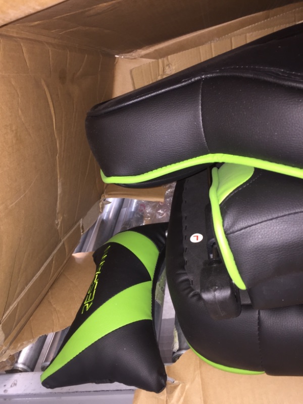 Photo 4 of RESPAWN Racing Gaming Chair Reclining Ergonomic Leather with Footrest In Green