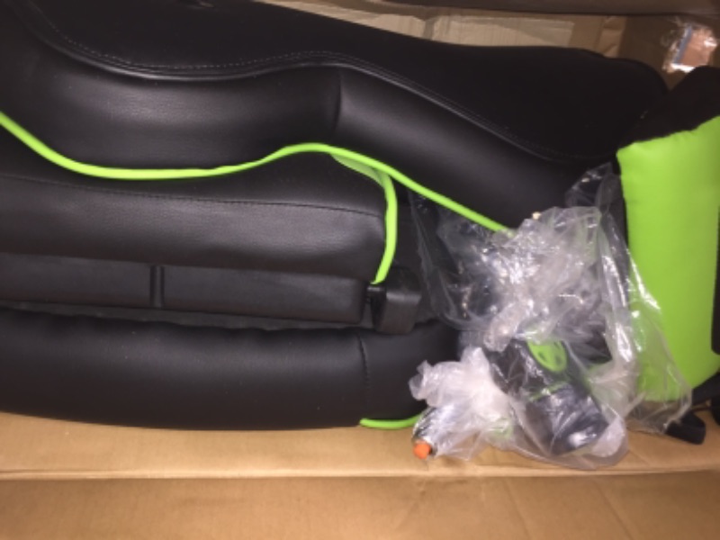 Photo 2 of RESPAWN Racing Gaming Chair Reclining Ergonomic Leather with Footrest In Green