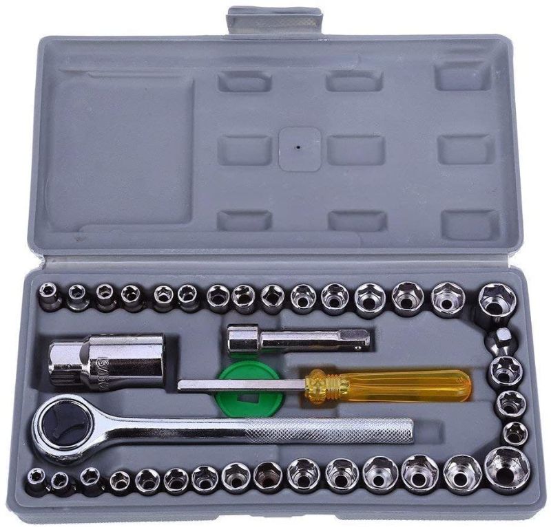 Photo 2 of Aiwa 40 Pcs (Including Box) Combination Socket Wrench Tool Set 40 Pcs Screwdriver Set
