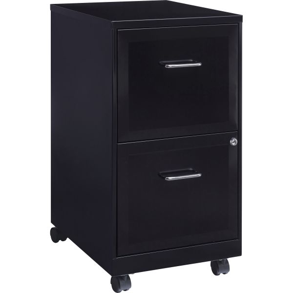 Photo 1 of Lorell 2-Drawer Mobile File Cabinet
14.3" Width x 18" Depth x 24.5" Height - Letter - 2 Drawers - Glide Suspension - Steel - Black