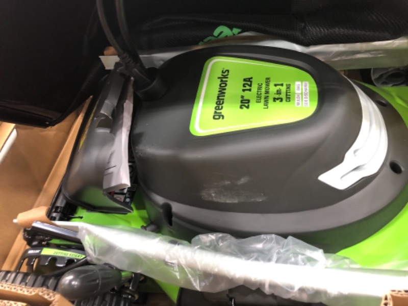 Photo 2 of GreenWorks 25022 20" 3-in-1 Corded Mower