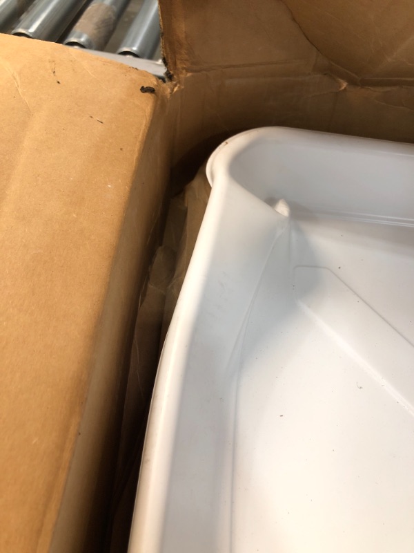 Photo 1 of Oatey 34067 28-in. x 30-in. Plastic Washing Machine Pan with Ribs, White