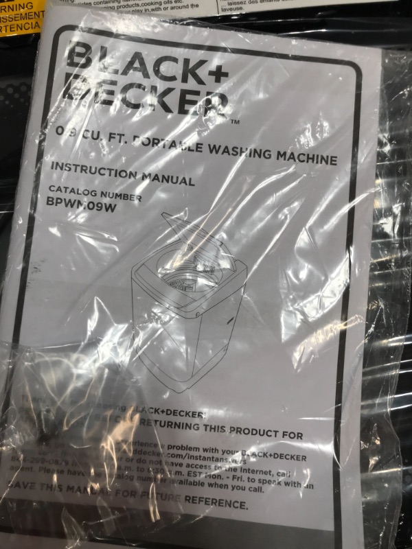 Photo 1 of Black + Decker BPWM09W Portable Washer
