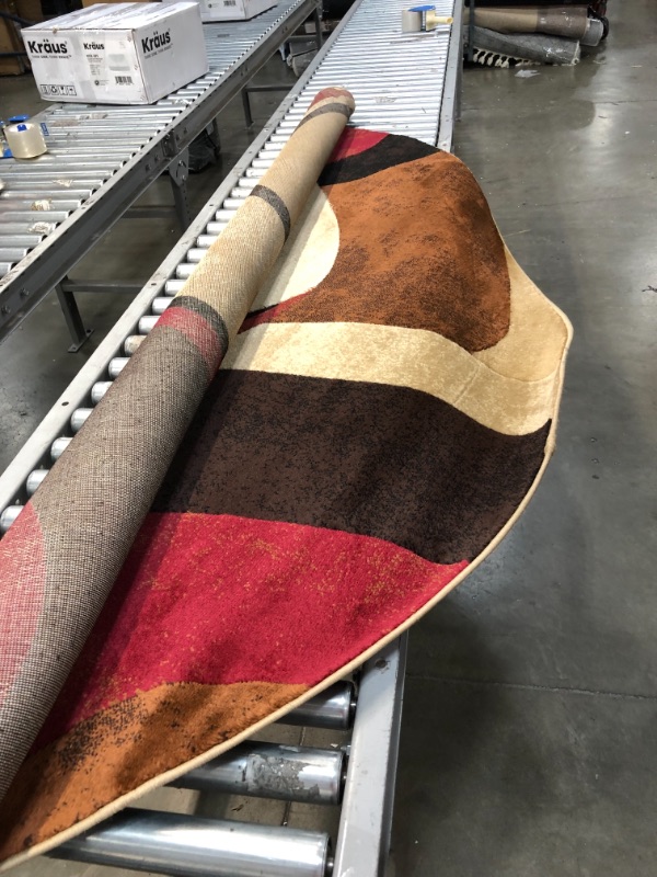 Photo 1 of Tribeca Rug 7'10" Round Brown/Red
