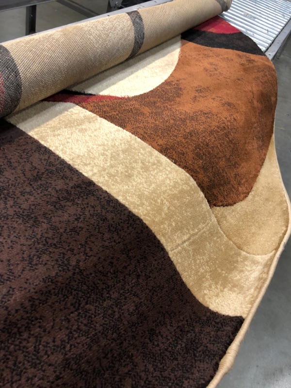 Photo 1 of Tribeca Rug 7'10" Round Brown/Red
