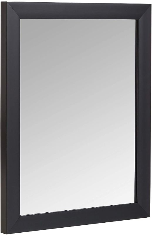 Photo 1 of Amazon Basics Rectangular Wall Mirror 16" x 20" - Standard Trim, Black
