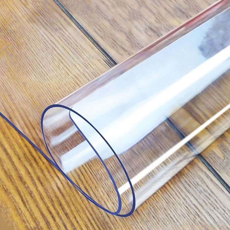 Photo 1 of  Inches Clear Table Cover Protector, Table Protector for Dining Room Table, Clear Plastic Tablecloth Protector, Table Pad for Kitchen Wood Grain  54"