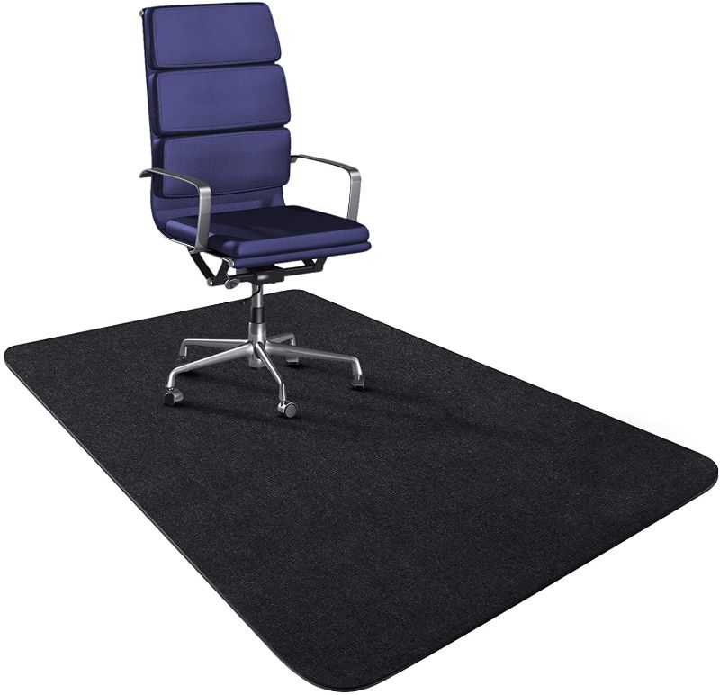 Photo 1 of NUONASHEN Office Chair Mat for Hardwood Floor-35 X 47 Feet, Tile Floor Protector Black Floor Mats Machine Washable Anti-Slip Non-Toxic Easy to Clean Chair Mat for Hardwood Floor with Rubber Stickers