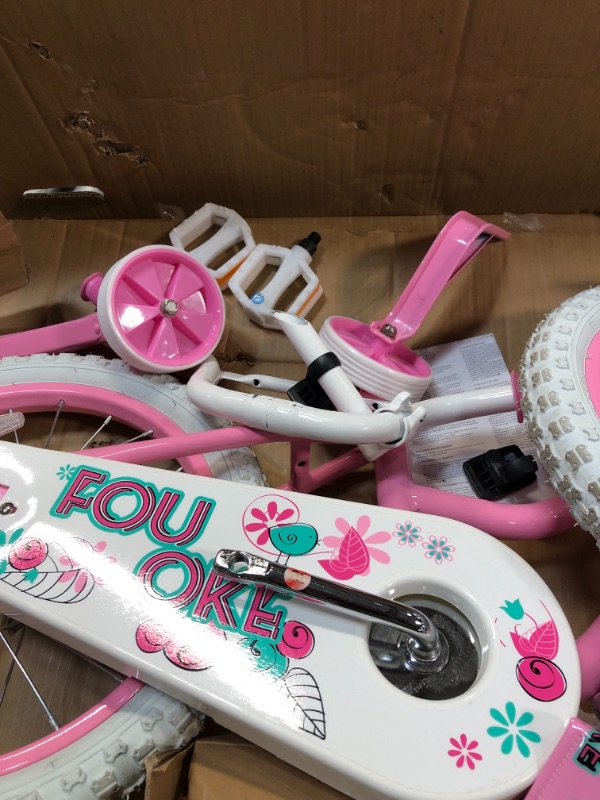 Photo 1 of COEWSKE Kids Bike 16 Inch with Basket Training Wheels Stitching Color 85% Completed