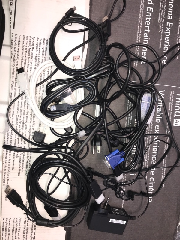 Photo 1 of SOLD AS IS ! BUNDLE OF ASSORTED TV'S AND MONITOR CABLES 