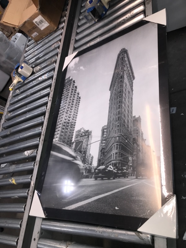 Photo 1 of 39x27 Picture Frames Black Frame - Ready to Hang Solid Pine Wood Poster Frame - Polished Glass Front Clear Plexiglass Display Photograph - Hanging Hardware Included