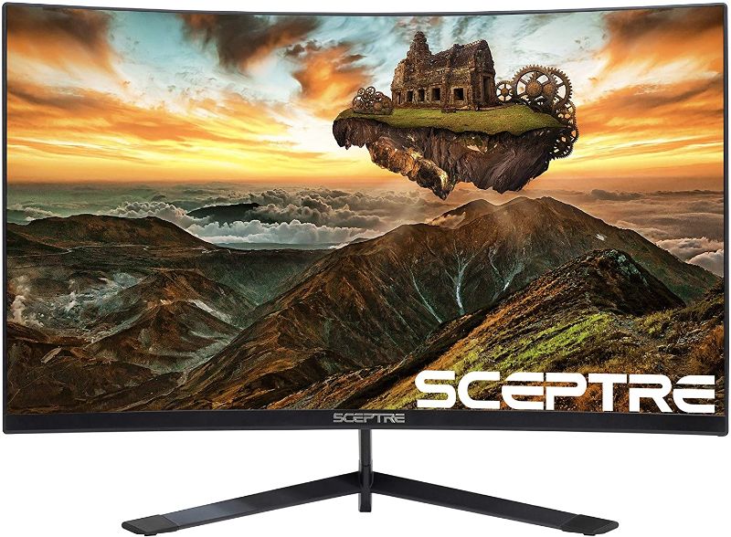 Photo 1 of Sceptre Curved 27" Gaming Monitor up to 165Hz DisplayPort 144Hz HDMI Edge-Less AMD FreeSync Premium, Build-in Speakers Machine Black 2021 (C275B-1858RN)
