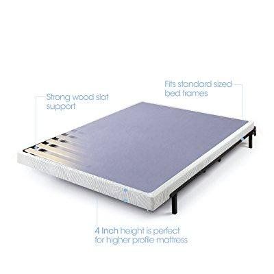 Photo 1 of **KING SIZE** zinus 4 inch low profile metal smart box spring / mattress foundation / wood slat support / easy assembly, king
**PREVIOUSLY USED, MISSING HARDWARE***
