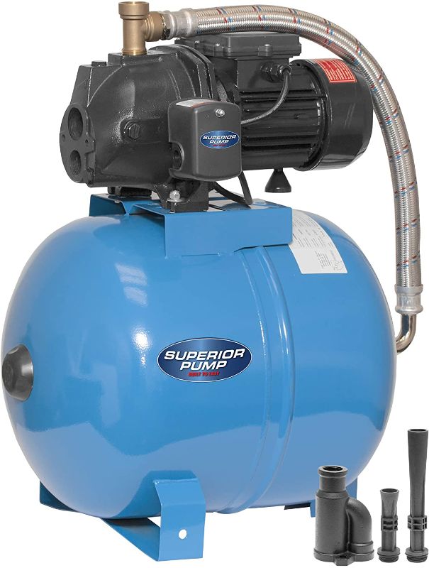 Photo 1 of Superior Pump 94513 1/2 HP Cast Iron Shallow Well Jet Pump Kit, 50L Tank, Black
**DENTS TO FRAME**
