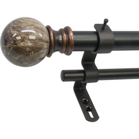 Photo 1 of Decapolitan Marble Ball 1" Double Curtain Rod