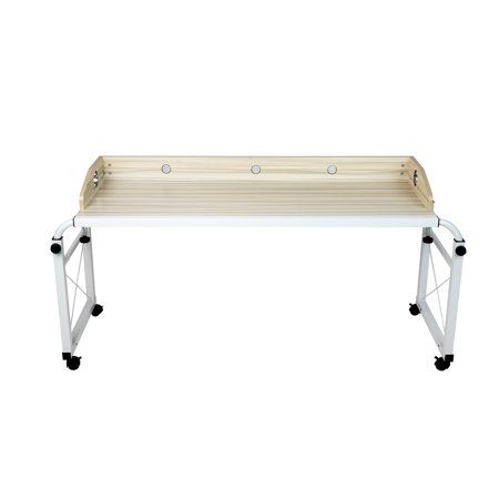 Photo 1 of Mind Reader Rolling Adjustable Height Width Desk, White, Wood
missing hardware 
PARTS ONLY***