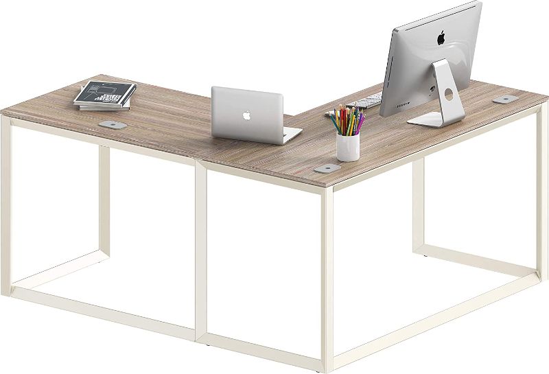 Photo 1 of SHW Triangle-Leg L-Shaped Home Office Computer Desk
