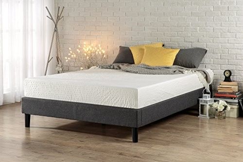 Photo 1 of  Zinus Essential Upholstered Platform Bed Frame / Mattress Foundation / no Boxspring needed / Wood Slat Support, Full