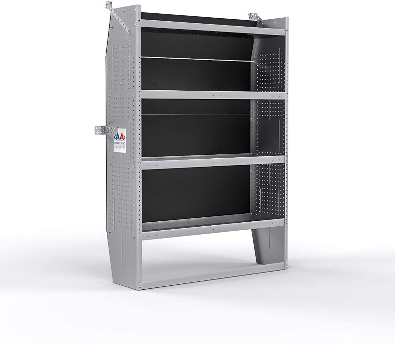 Photo 1 of AA Products SH-6004 Steel Mid/ High Roof Van Shelving Storage System Fits Transit, NV, Promaster and Sprinter, Van Shelving Units, 42''W x 60''H x 13''D
missing hardware
