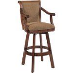 Photo 1 of Powell - 30-in. Brandon Swivel Bar Stool - Warm Cherry 