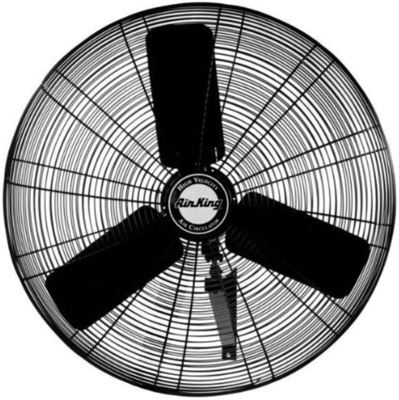 Photo 1 of Air King 9035 30-Inch Industrial Grade Oscillating Wall Mount Fan, 1/4-Horsepower, Black Finish
