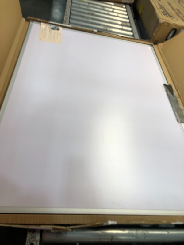 Photo 2 of 48 x 36-in Magnetic Dry Erase Board with Pen Tray| Aluminum Frame Portable Wall Large Whiteboard Message Presentation Board for Office & Classroom
