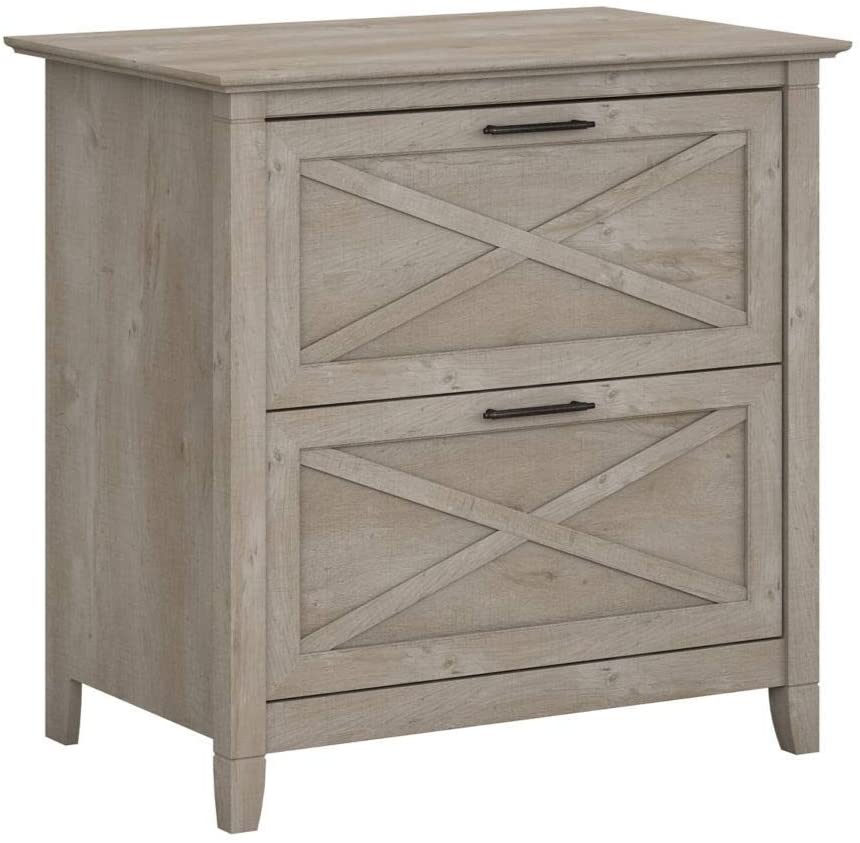 Photo 1 of Bush Furniture Key West 2 Drawer Lateral File Cabinet in Washed Gray
