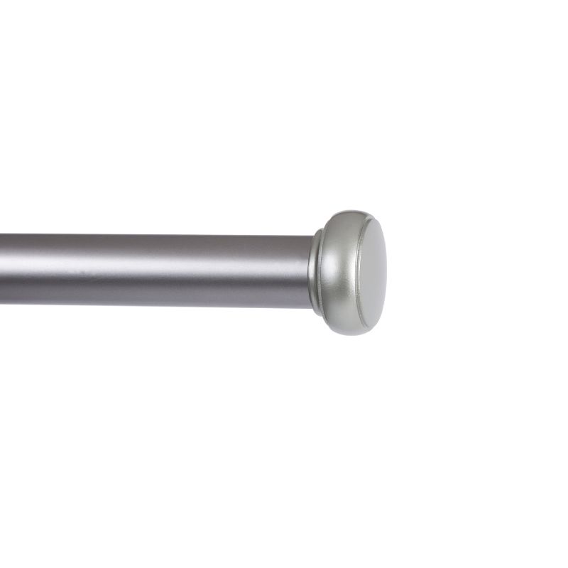 Photo 1 of Kenney Weaver Indoor/Outdoor 72 to 144-Inch Adjustable Curtain Rod in Brushed Nickel
