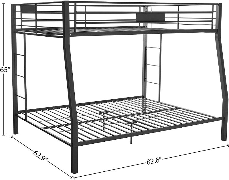 Photo 1 of **INCOMPLETE SET**  BOX 2 OF 2 ACME Limbra Full XL/Queen Bunk Bed - 38005 - Sandy Black