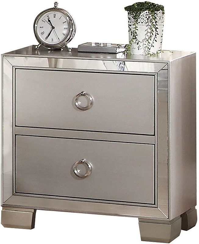 Photo 2 of ***ACTUAL NIGHTSTAND IS DIFFERENT FROM STOCK PHOTO***
Claudia Silver Traditional Style Nightstand
