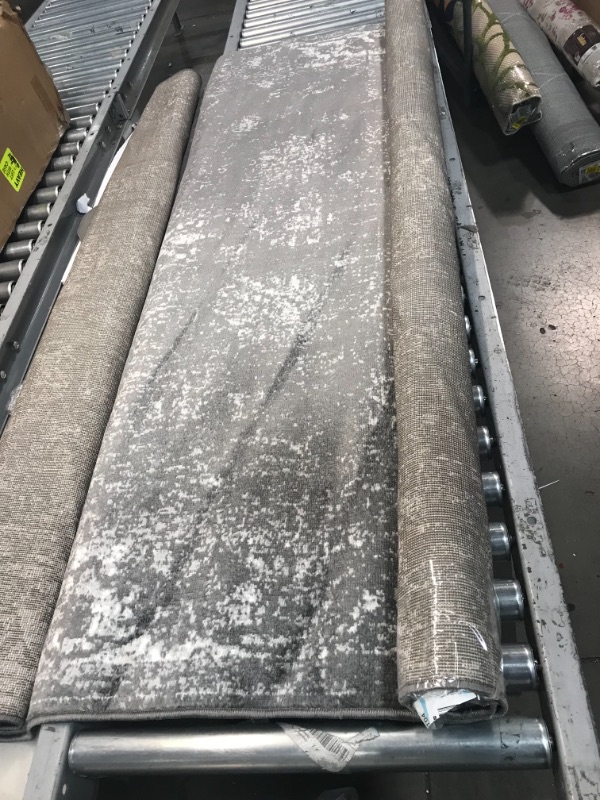 Photo 1 of 6 x 9' unique loom grey rug, 6' 0 x 9' 0, Cloud Gray
