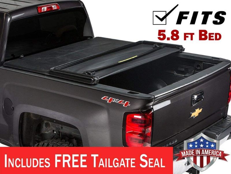 Photo 1 of Gator ETX Tri-Fold (fits) 2014-2018 Chevy Silverado GMC Sierrara 5.8 FT Bed Only Tonneau Truck Bed Cover Made in the USA 59109,HARDWARE MISSING