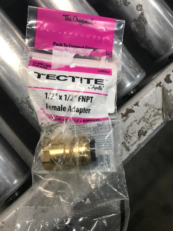 Photo 1 of Tectite 1/2 in. Brass Push-to-Connect x Female Pipe Thread Adapter