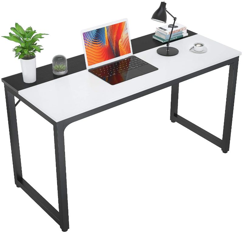 Photo 1 of  Computer Desks 39 Inch Study Writing Table, Modern PC Laptop 39” Sturdy Simple Gaming Desk for Home Office Workstation, White and Black
***PREVIOUSLY USED, MISSING HARDWARE, ACTUAL DESK IS DIFFERENT FROM STOCK PHOTO***