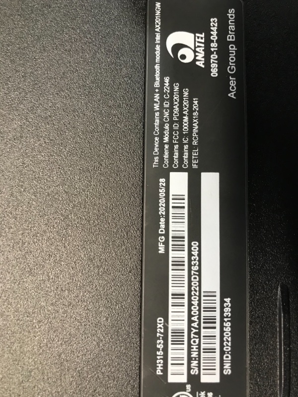 Photo 5 of **4 KEYS MISSING FROM KEYBOARD AND WILL NOT POWER ON UNLESS PLUGGED IN
Acer Predator Helios 300 PH315-53-781R 15.6" Full HD 144Hz Gaming Notebook Computer, Intel Core i7-10750H 2.60GHz, 16GB RAM, 1TB SSD, NVIDIA GeForce RTX 2060 6GB, Windows 10 Home, Blac