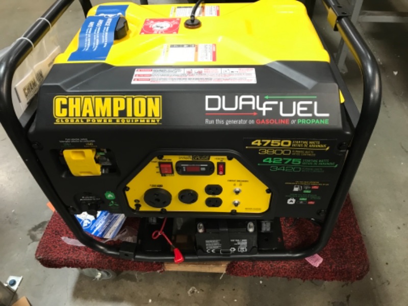 Photo 4 of 3800W/4750W Generator, 224cc, CARB Compliant - Champion Power