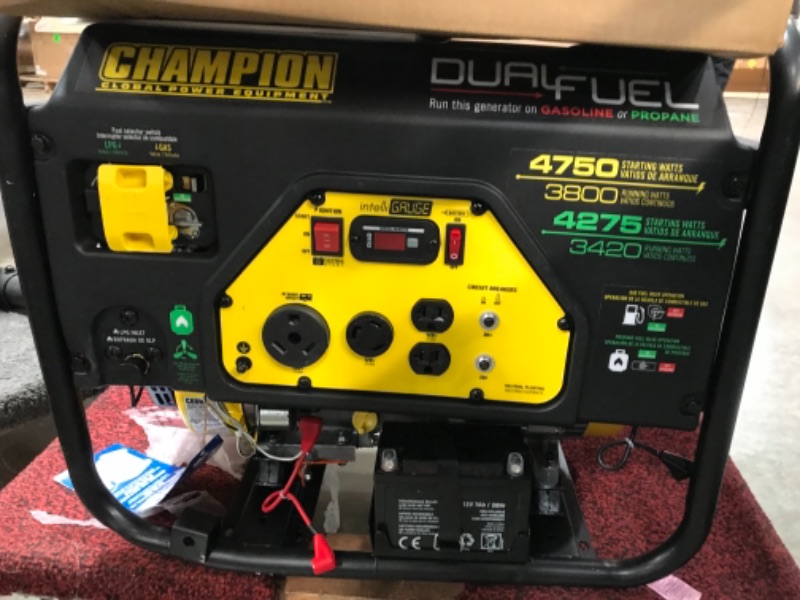 Photo 5 of 3800W/4750W Generator, 224cc, CARB Compliant - Champion Power